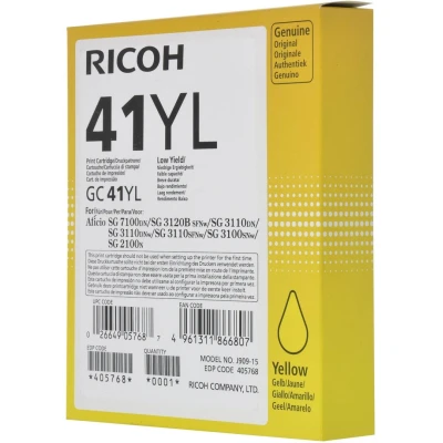 Ricoh GC-41Y (405768), originálna gelová náplň, žltá