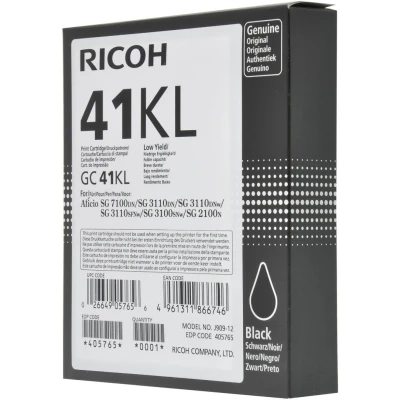 Ricoh GC-41KL (405765), originálna gelová náplň, čierna