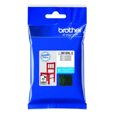 Brother LC-3619XLC, originálny atrament, azúrový, XL