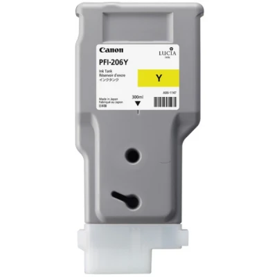 Canon PFI-206Y (5306B001), originálny atrament, žltý, 300 ml