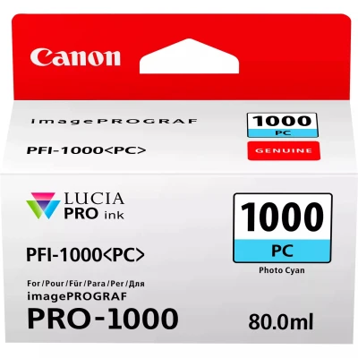 Canon PFI-1000PC (0550C001), originálny atrament, photo azúrový, 80 ml