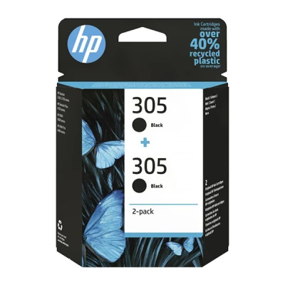 HP 6ZD18AE (305), originálny atrament, čierny, 2-pack