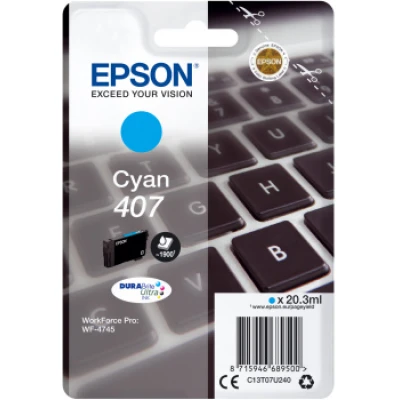 Epson T07U2 (C13T07U240), originálny atrament, azúrový, 20,3 ml