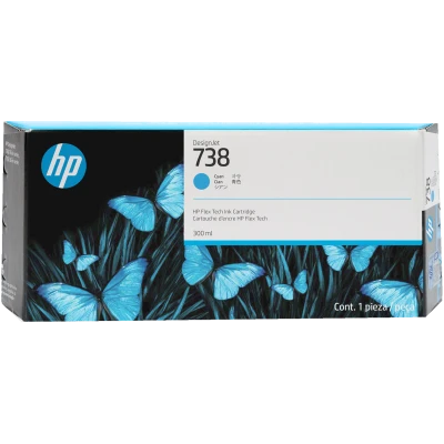HP 676M6A (738), originálny atrament, azúrový, 300 ml