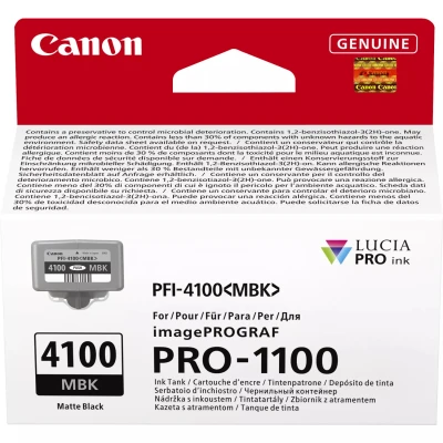Canon PFI-4100MBK (6776C001), originálny atrament, matne čierny, 80 ml
