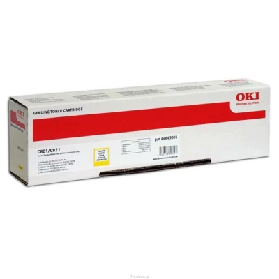 Oki C801 (44643001), originálny toner, žltý