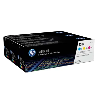 HP CF371AM (128A), originálny toner, CMY, 3-pack