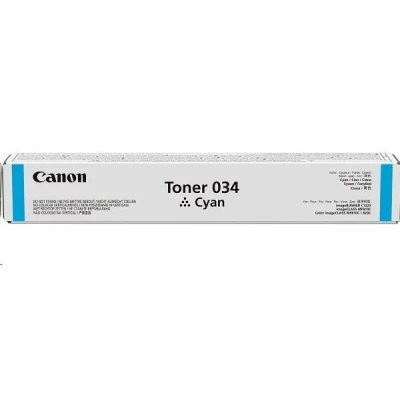 Canon 034C (9453B001), originálny toner, azúrový
