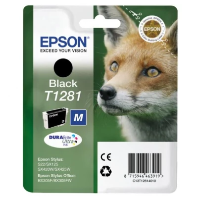 Epson T1281 (C13T12814011), originálny atrament, čierny, 5,9 ml